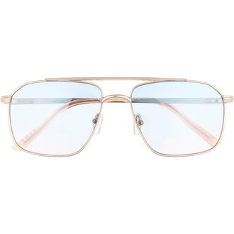 AIRE Equator 55mm Aviator Sunglasses in Gold /Tan /Sky Blue Grad at Nordstrom