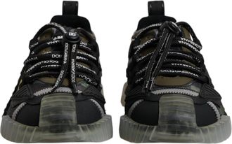 Dolce & Gabbana Black Green Camo NS1 Low Top Sneakers Mens Shoes