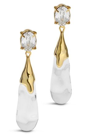 Alexis Bittar Small Bonbon Crystal Lucite Teardrop Earrings in Gold/Lucite at Nordstrom