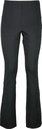 Calvin Klein Flared Black Trousers With Vertical Seam Detailing And Subtle Hem Slits
