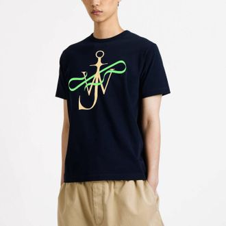 J.W.Anderson T-shirt blu navy con stampa logo
