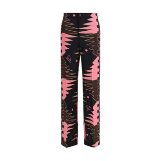 Emilio Pucci Multicolor Silk Casual Womens Pants