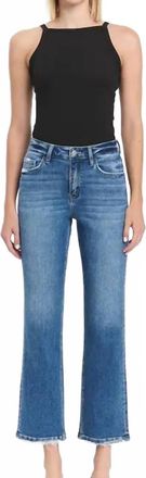 Flying Monkey High Rise Ankle Straight Jeans In Blue