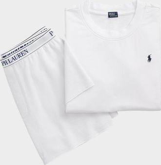 Polo Ralph Lauren Club Terry 2-Piece T-Shirt & Shorts Pajama Set