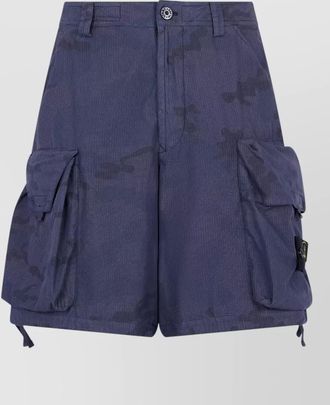 Stone Island cargo shorts ripstop fabric belt loops