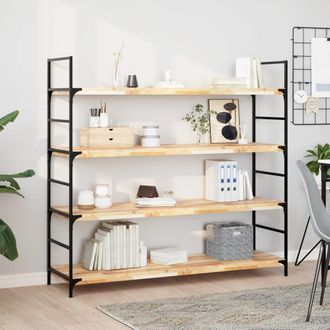 Berkfield Home Floating Shelves 3 pcs 140x40x4 cm Untreated Solid Wood Acacia in Brown | Size: 140 x 40 x 4 cm