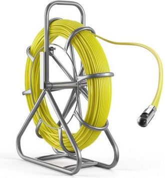 OEM Gu&iacute;a Pasacables De 6,3 Mm Y 100 Metros, Cable De Fibra De Vidrio Con Soporte De Acero Y Freno, Terminales Intercambiables, Herramientas De Electricist