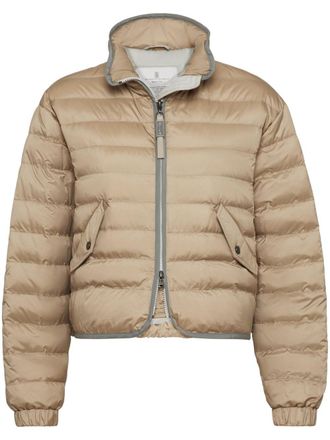 Brunello Cucinelli Jack met opstaande kraag - Beige