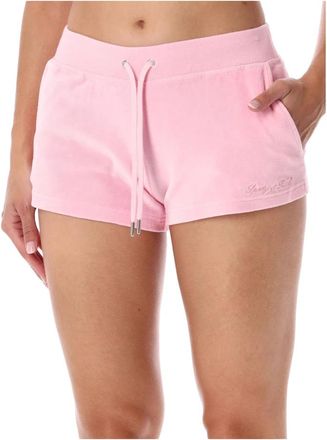 Sporty & Rich Signature Logo Krystal Short - Dames - Bermuda - Roze - M - Katoen - Korte Broeken