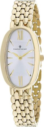Christian Van Sant Womens Lucia Silver Dial Watch