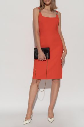 Versace Strappy Dress, Womens, Red