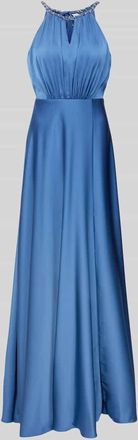 Jake*s Abendkleid mit Raffungen in Bleu Melange, Gr&ouml;&szlig;e 46