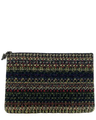 Chanel Tweed Multicolor Coco Mark Clutch Bag (Authentic Pre-Loved)