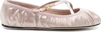 Dolce & Gabbana Logo-buckle Ballet Flats