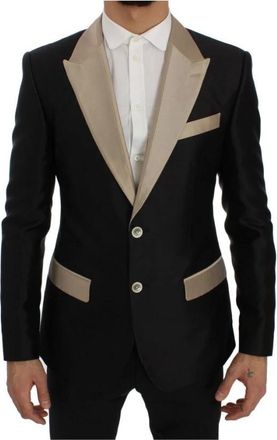 Dolce & Gabbana Heren, Jassen, Zwart, Maat: XS Zijde