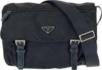 Prada Pre-owned Tessuto Nylon Shoulder Bag - Dames - Vintage Schoudertas - Zwart - ONE Size - Nylon - Vintage