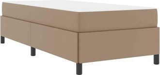 vidaXL Estructura De Cama Con Colch&oacute;n Capuchino 90 X 190 Cm Vidaxl