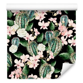 OEM Carta Da Parati Con Orchidee E Fiori Naturali Per Soggiorno E Camera Da Letto, 50x1000 Cm