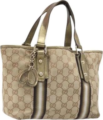 Gucci Pre-owned Vintage GG Canvas Hand Bag - Dames - Vintage Shopper - Beige - ONE Size - Vintage