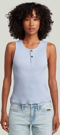 G-Star Slim Henley Tank T-Shirt - Lichtblauw - Dames