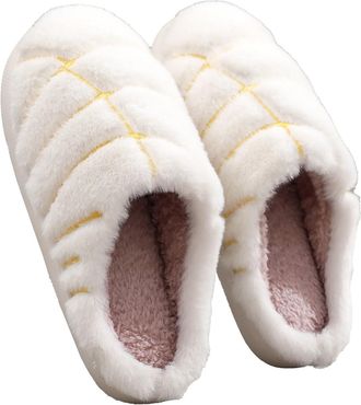 Generic Winter Slippers for Women Men Comfy Casual Non-Slip Warm Thick Soled Indoor Slipper Warm Cozy Plush Fuzzy Memory Foam Slippers