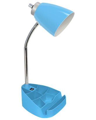 Lalia Home Gooseneck Organizer Desk Lamp With Ipad Tablet Stand Book Holder And Usb Port