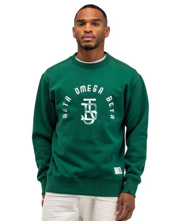 Butcher of Blue Groene sweater Butcher of Blue opdruk wit