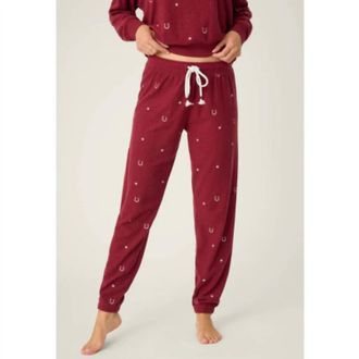 PJ Salvage Horseshoe Pajama Lounge Joggers In Port
