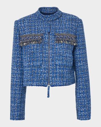 Carolina Herrera Embellished Tweed Jacket