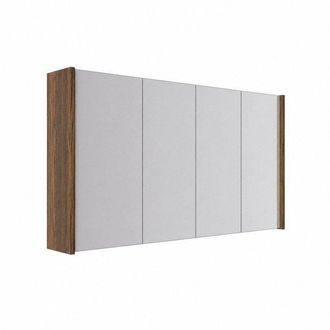 Saniclass Holz Atelier Spiegelkast - 140x63x16cm - inclusief zijpanelen - Walnut pure