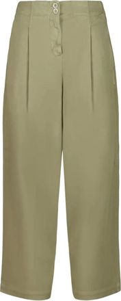 120% Lino Plooibroek met knopen - Groen