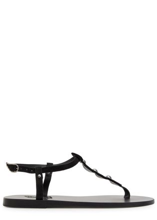 Ancient Greek Sandals Ilida Studded Suede Sandals - Black - 36 (IT36/ UK3)