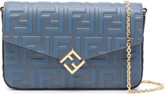 Fendi Clutch FF Diamonds - Blu