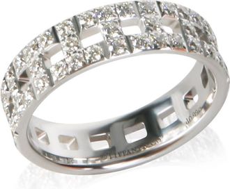 Tiffany & Co. Pre-Owned Tiffany & Co. White Gold Diamond Tiffany T True Wide Ring