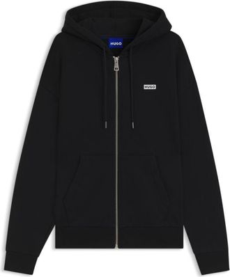 HUGO BOSS Logo-print hoodie in cotton terry