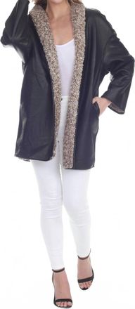 Rain + Rose Coraline Reversible Coat In Black
