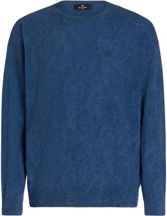 Etro Blue Crewneck Sweater