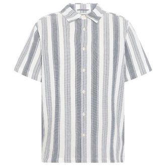 Knowledge Cotton Apparel Organic Cotton Striped Shirt II Hemd f&uuml;r Herren | grau/wei&szlig;
