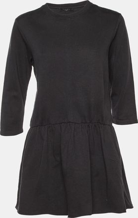 AllSaints Black Cotton Niki Mini Sweat Dress