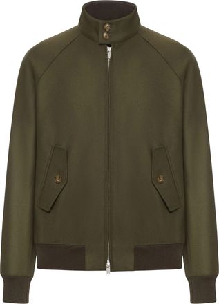 Baracuta High Neck Scalloped Detail Structured Jacket