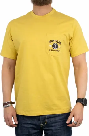 Iron And Resin Eat My Dust Pocket Tee In Gold