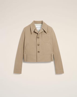 Ami Beige Cotton Buttoned Jacket Beige - XXS - for Women