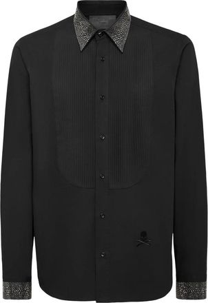 Philipp Plein Heren, Overhemden, Zwart, Maat: XL Katoen