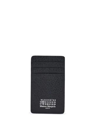 Maison Margiela Grained Leather Card Case - Black