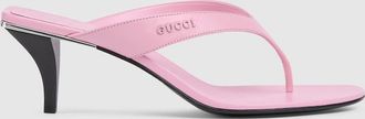 Gucci Womens Vittoria Thong, Pink, Leather