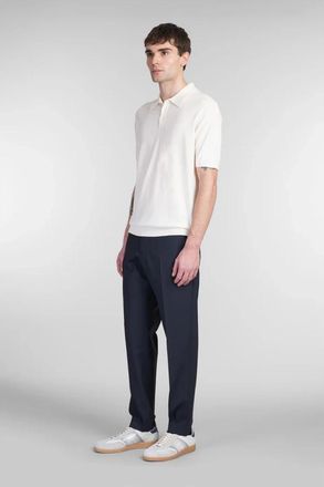 Pantaloni Torino Slim-fit broek - Heren - Slim Fit Broeken - Blauw - 2XL - Wol - Broeken