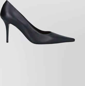 Amina Muaddi leather high heel pumps
