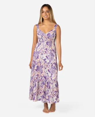 Rip Curl Palm Party Maxi Dress In Purple