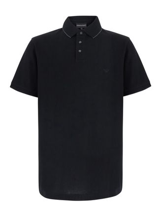 Emporio Armani Black Shirt Collar Polo