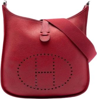 Herm&egrave;s Pre-owned Evelyne III Cross Body Bag - Dames - Vintage Schoudertas - Rood - ONE Size - Leer - Vintage
